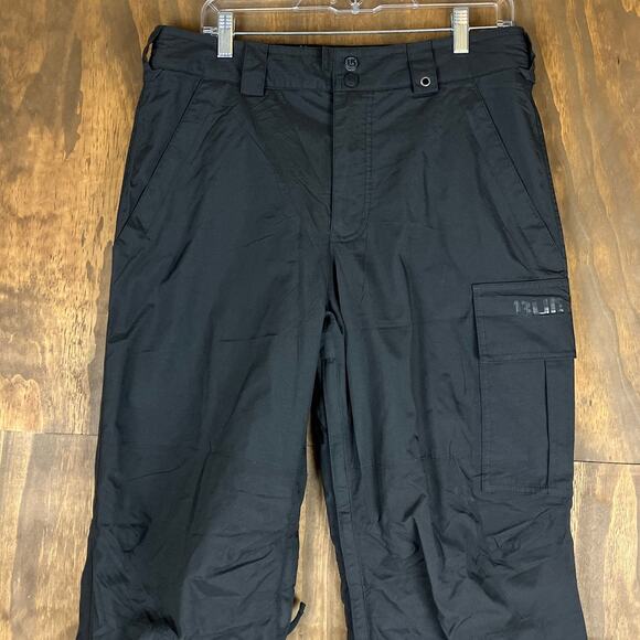 Burton Mens Snow Pants Black Dry Ride Lined Ski Cargo 100% Nylon Small - Picture 2 of 11